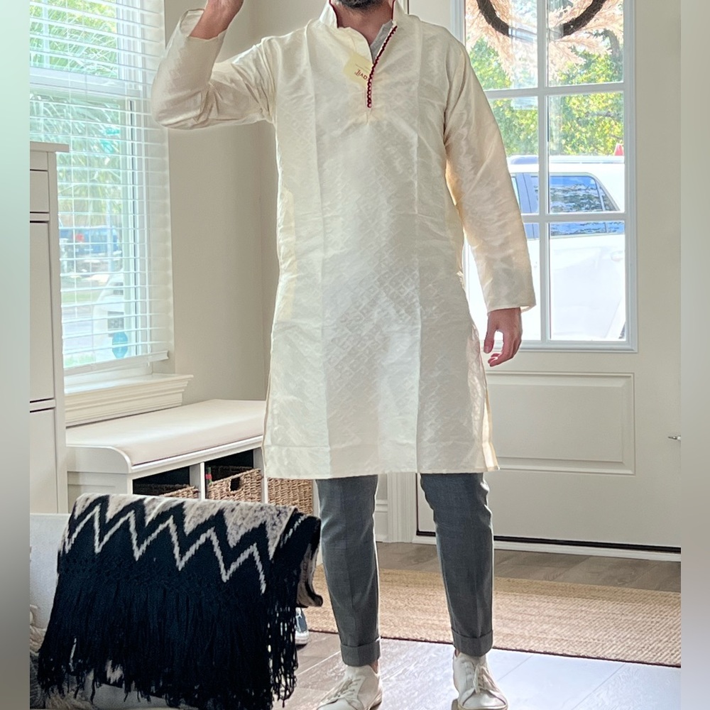Men Silk Kurta Top
